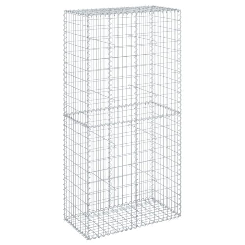 Gabion Basket with Cover 100x50x200cm Galvanised Iron