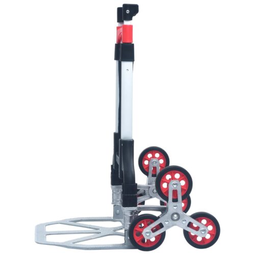 Foldable Stair Transport Trolley 70 kg Aluminium Silver - Image 4