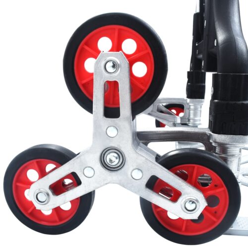 Foldable Stair Transport Trolley 70 kg Aluminium Silver - Image 7