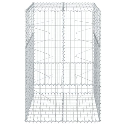 Gabion Basket with Cover 100x100x150cm Galvanised Iron - Image 3