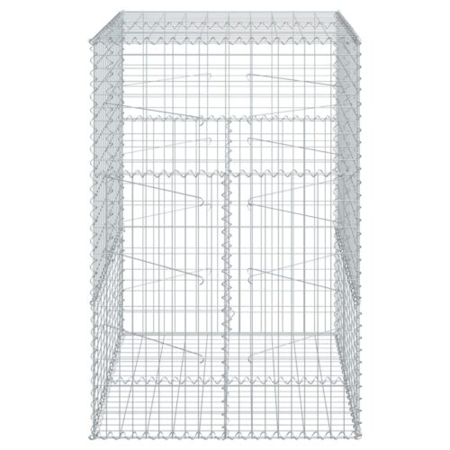 Gabion Basket with Cover 100x100x150cm Galvanised Iron - Image 4