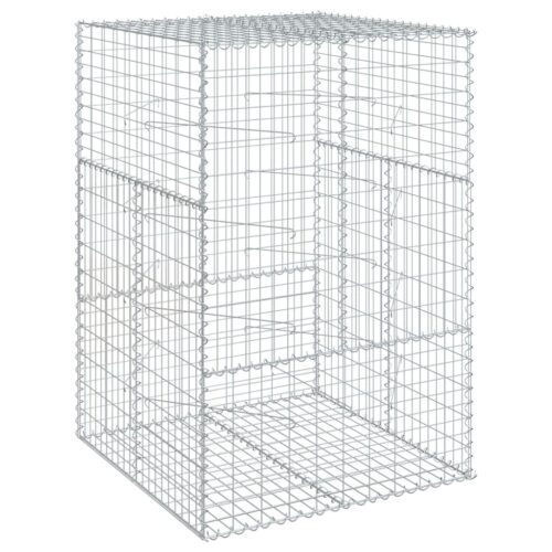 Gabion Basket with Cover 100x100x150cm Galvanised Iron - Image 5