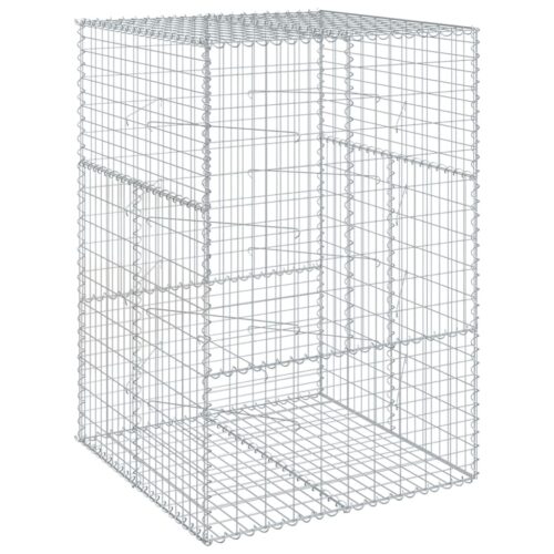 Gabion Basket with Cover 100x100x150cm Galvanised Iron - Image 8