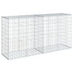 Gabion Basket with Cover 200x50x100cm Galvanised Iron