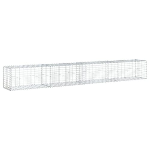 Gabion Basket with Cover 400x50x50cm Galvanised Iron