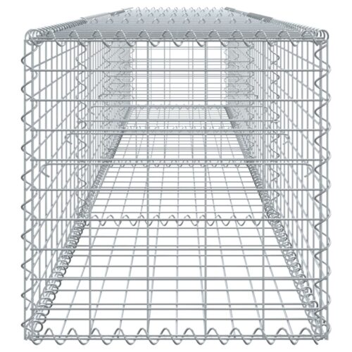 Gabion Basket with Cover 400x50x50cm Galvanised Iron - Image 4