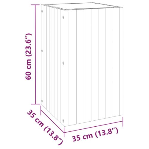 Garden Planter 35x35x60cm Solid Wood Acacia - Image 9