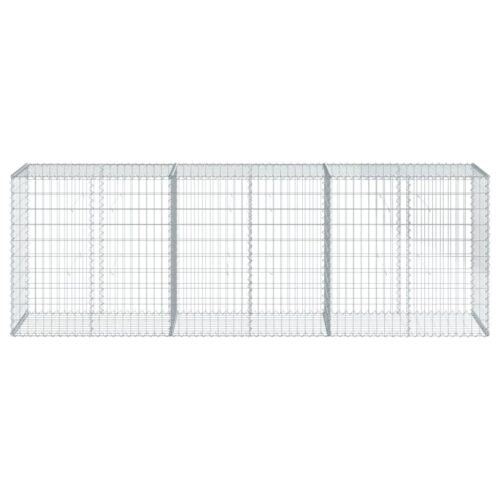 Gabion Basket with Cover 300x50x100cm Galvanised Iron - Image 3