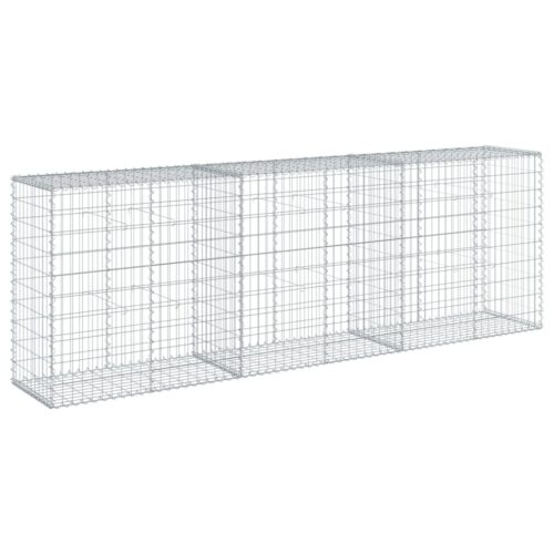 Gabion Basket with Cover 300x50x100cm Galvanised Iron - Image 5