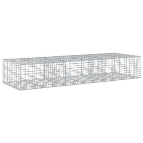 Gabion Basket with Cover 300x100x50cm Galvanised Iron