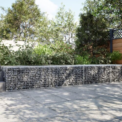 Gabion Basket with Cover 300x100x50cm Galvanised Iron - Image 2