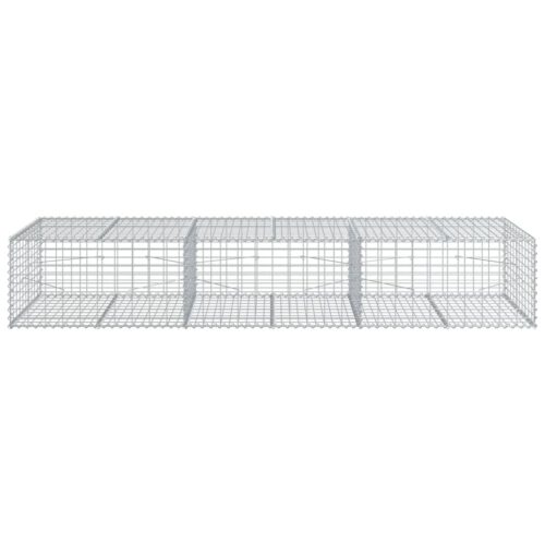 Gabion Basket with Cover 300x100x50cm Galvanised Iron - Image 3