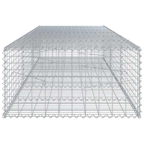 Gabion Basket with Cover 300x100x50cm Galvanised Iron - Image 4