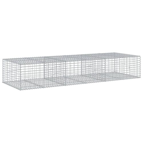 Gabion Basket with Cover 300x100x50cm Galvanised Iron - Image 5