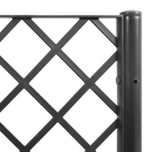 Garden Planter with Trellis Black 160x40x140cm PP - Image 7