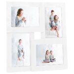 4 Pictures Collage Photo Frame 10x15cm Picture White MDF