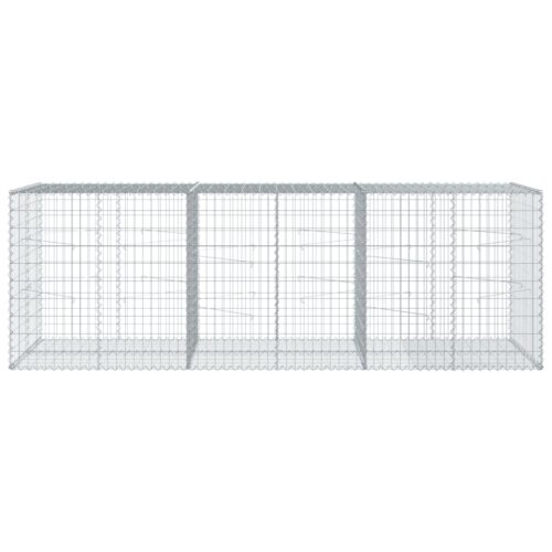 Gabion Basket with Cover 300x100x100cm Galvanised Iron - Image 3
