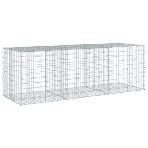 Gabion Basket with Cover 300x100x100cm Galvanised Iron - Image 5