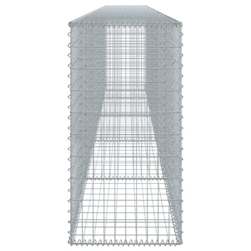 Gabion Basket with Cover 500x50x100cm Galvanised Iron - Image 4