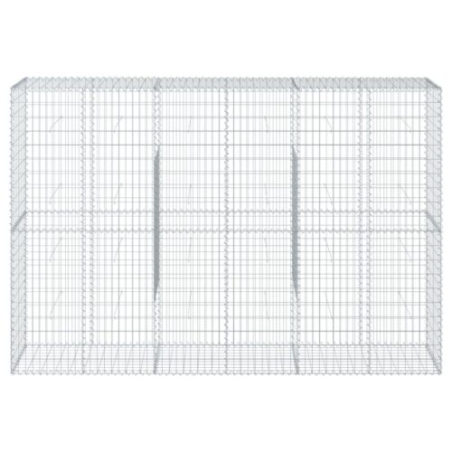 Gabion Basket with Cover 300x50x200cm Galvanised Iron - Image 3