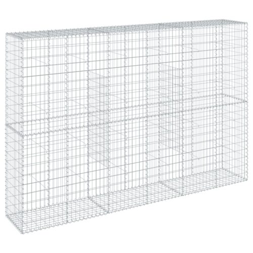 Gabion Basket with Cover 300x50x200cm Galvanised Iron - Image 8