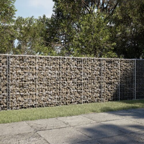 Gabion Basket with Cover 350x100x100cm Galvanised Iron - Image 2