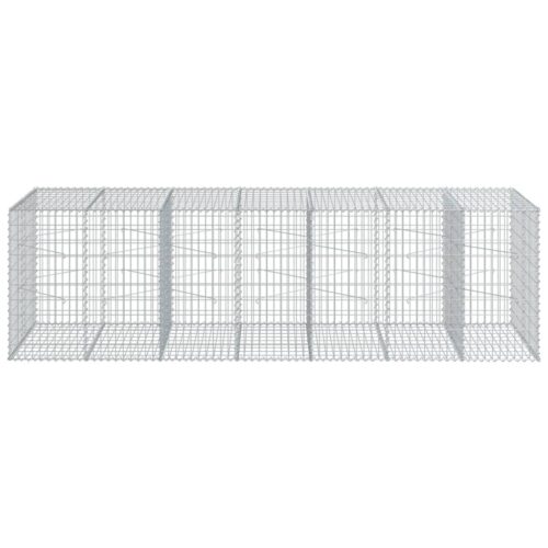 Gabion Basket with Cover 350x100x100cm Galvanised Iron - Image 3