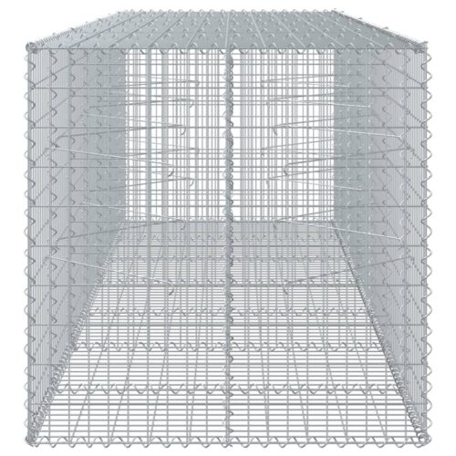 Gabion Basket with Cover 350x100x100cm Galvanised Iron - Image 4