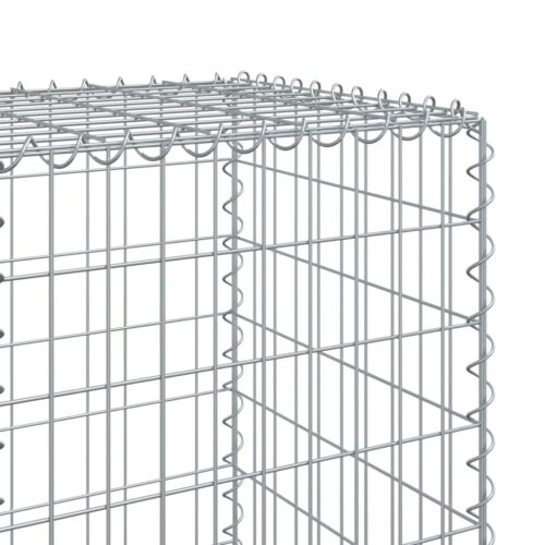 Gabion Basket with Cover 400x50x150cm Galvanised Iron - Image 6