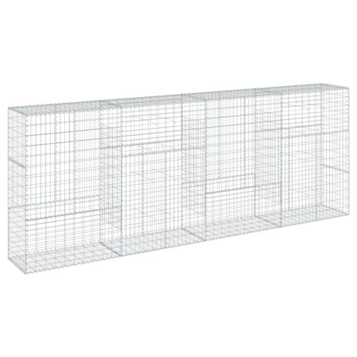 Gabion Basket with Cover 400x50x150cm Galvanised Iron - Image 8