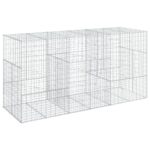 Gabion Basket with Cover 300x100x150cm Galvanised Iron