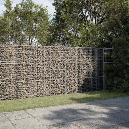 Gabion Basket with Cover 300x100x150cm Galvanised Iron - Image 2