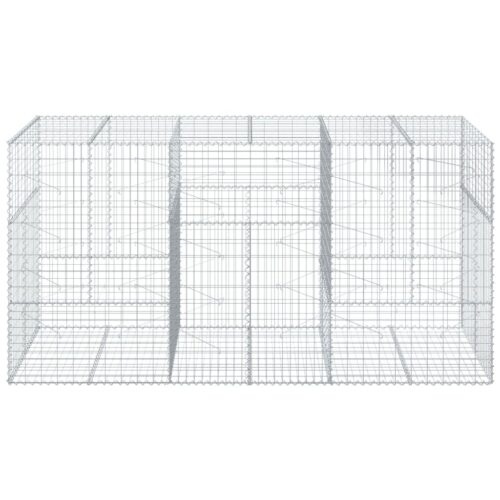 Gabion Basket with Cover 300x100x150cm Galvanised Iron - Image 3