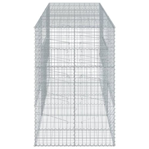 Gabion Basket with Cover 300x100x150cm Galvanised Iron - Image 4