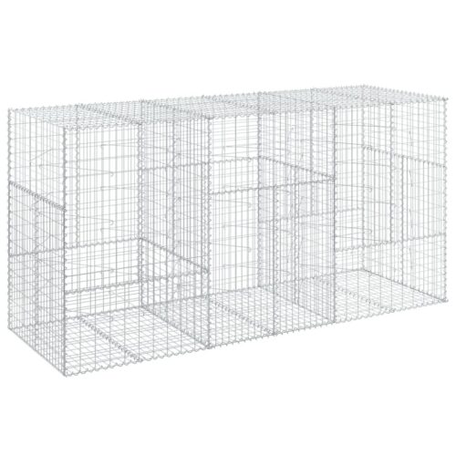 Gabion Basket with Cover 300x100x150cm Galvanised Iron - Image 5