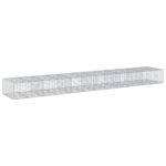 Gabion Basket with Cover 600x100x50cm Galvanised Iron