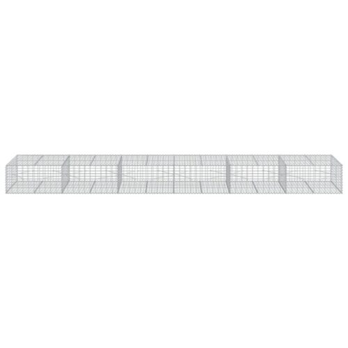 Gabion Basket with Cover 600x100x50cm Galvanised Iron - Image 3