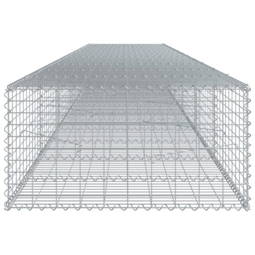 Gabion Basket with Cover 600x100x50cm Galvanised Iron - Image 4