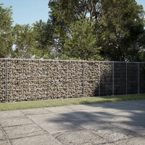 Gabion Basket with Cover 600x50x100cm Galvanised Iron - Image 2