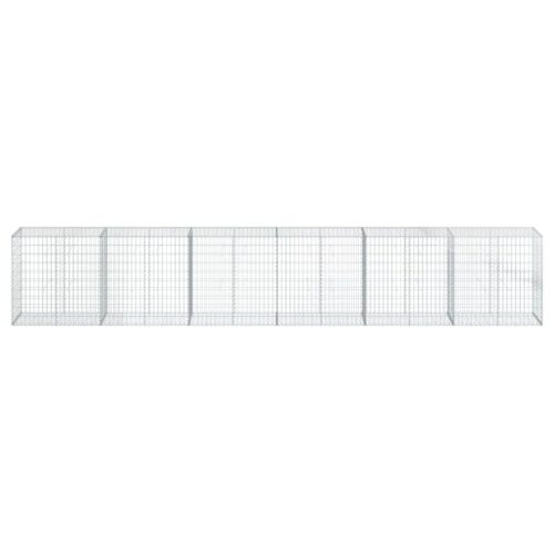 Gabion Basket with Cover 600x50x100cm Galvanised Iron - Image 3