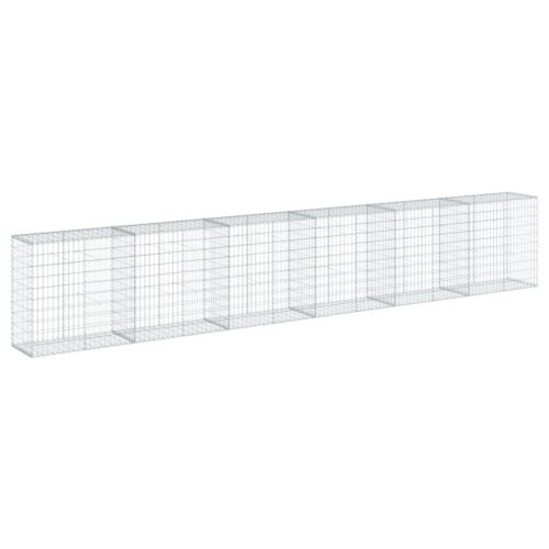 Gabion Basket with Cover 600x50x100cm Galvanised Iron - Image 5