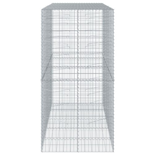 Gabion Basket with Cover 250x100x200cm Galvanised Iron - Image 4