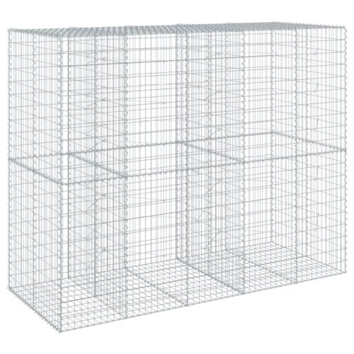 Gabion Basket with Cover 250x100x200cm Galvanised Iron - Image 5