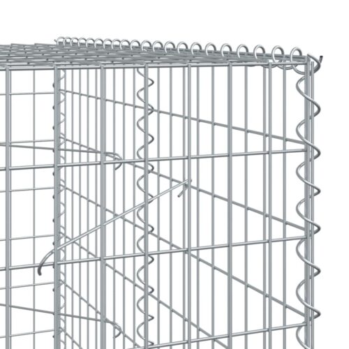 Gabion Basket with Cover 250x100x200cm Galvanised Iron - Image 6