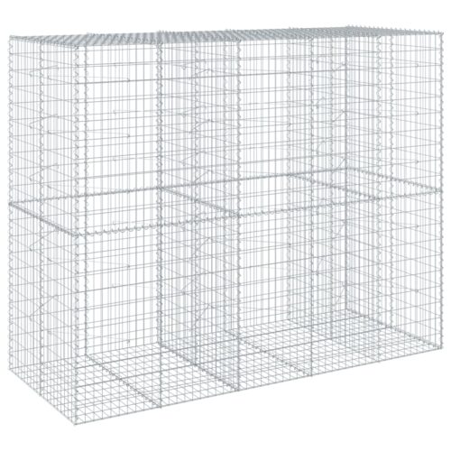 Gabion Basket with Cover 250x100x200cm Galvanised Iron - Image 8