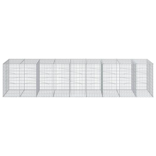 Gabion Basket with Cover 450x100x100cm Galvanised Iron - Image 3