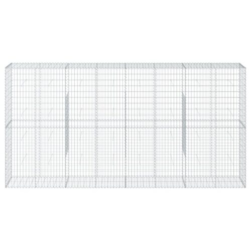 Gabion Basket with Cover 400x50x200cm Galvanised Iron - Image 3