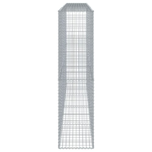 Gabion Basket with Cover 400x50x200cm Galvanised Iron - Image 4