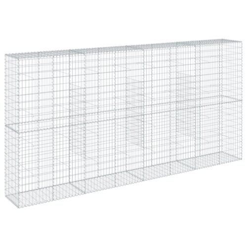 Gabion Basket with Cover 400x50x200cm Galvanised Iron - Image 5