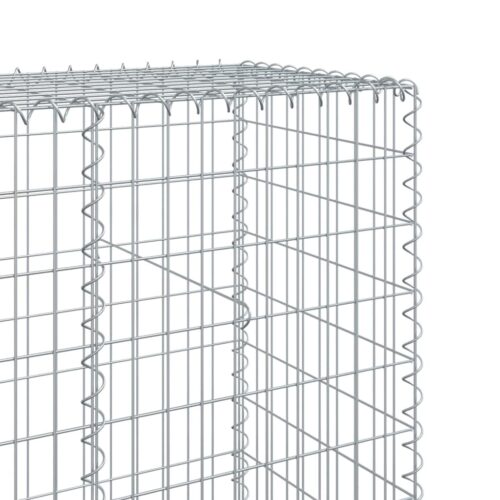 Gabion Basket with Cover 400x50x200cm Galvanised Iron - Image 6